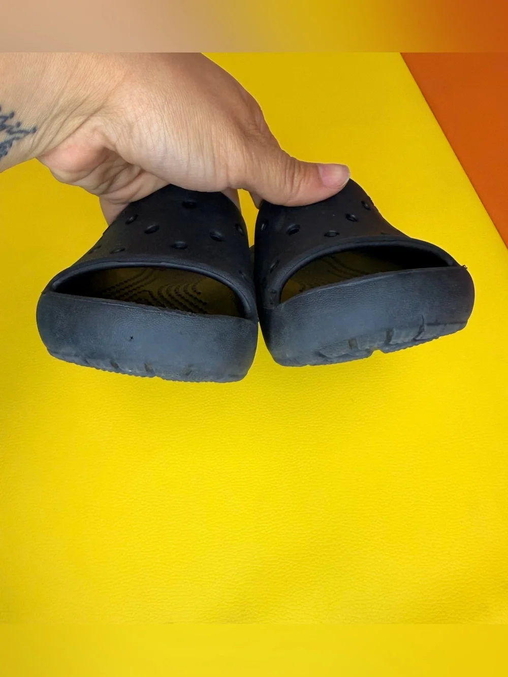 CROCS Kids Black Classic Slide Clogs Size 11
